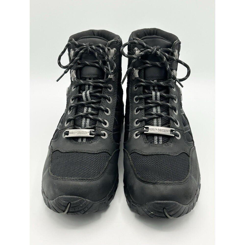 Harley-Davidson Men’s Stark 5" Lace Black Leather Motorcycle Boots 10M D96158 - Picture 4 of 7